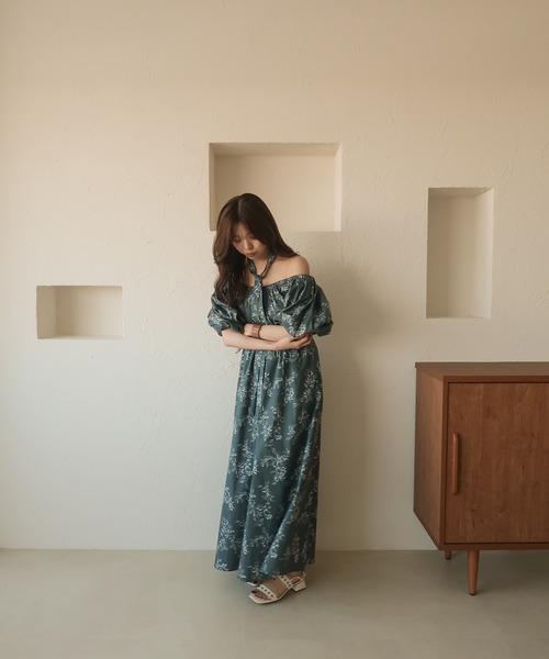 mideal ワンピース original floral onepiece / オリジナルフローラル  