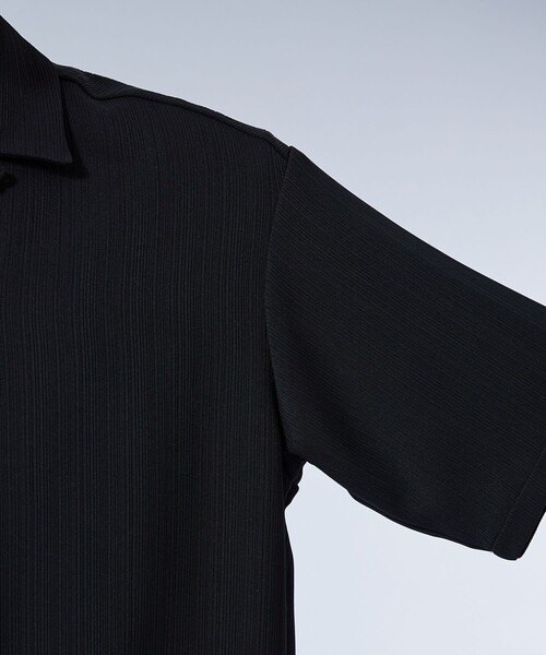 UNITED TOKYO シャツ CORD PLEATS オープンカラーシャツ
