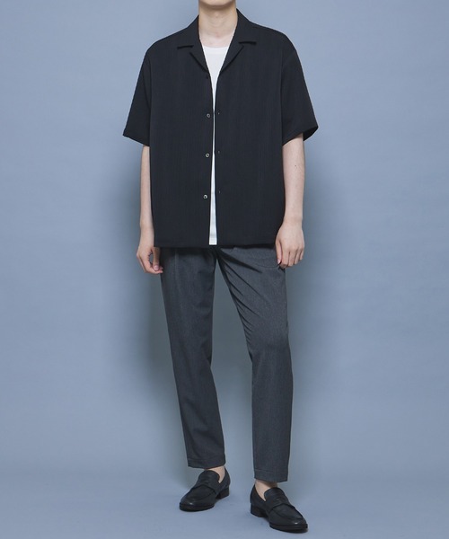 UNITED TOKYO オープンカラーシャツ+セミフレアスラックス　2点セット UNITED TOKYO シャツ CORD PLEATS オープンカラーシャツ