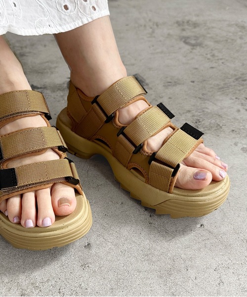 サンダル レディース ST:GCP / Grand colony グランド コロニー / Recycled nylon 3BELT SANDAL リサ｜zozo｜13