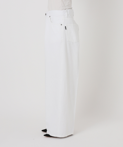 パンツ デニム ジーンズ 「HAIKURE/ハイクル」BETHANY White denim 