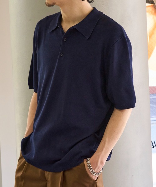 【極美品】Settefili Cashmere ハイゲージ　ニットポロシャツ 極美品】Settefili Cashmere ハイゲージ ニットポロシャツ