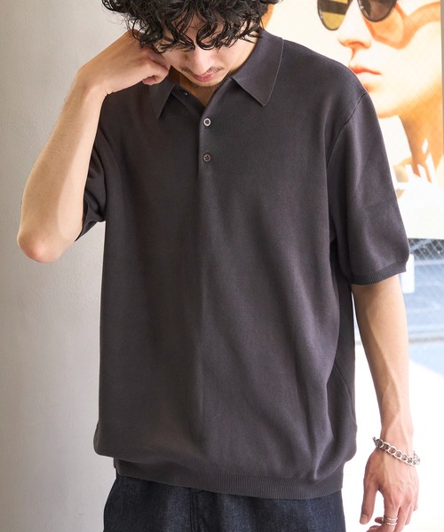 SETUP7（セットアップセブン） ポロシャツ 「SETUP7」High gauge Knit