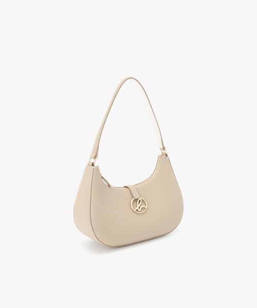 agnes b ホワイトゴールド　本革　ショルダーバック　グレージュ The b. ミニ ショルダー (IS12F－11) ｜agnès b. VOYAGE FEMME