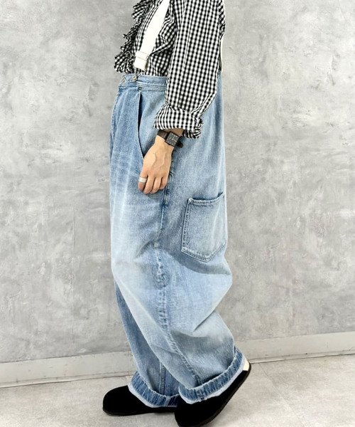 美品Journal standard luxe ビッグ5PKキュロットサロペット ビッグ5PKキュロット（サロペット／オーバーオール）｜journal