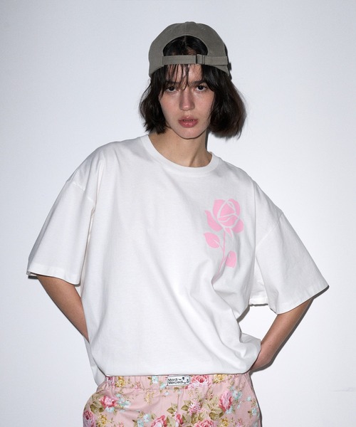 tシャツ OVERSIZED TSHIRT UNE ROSE レディース