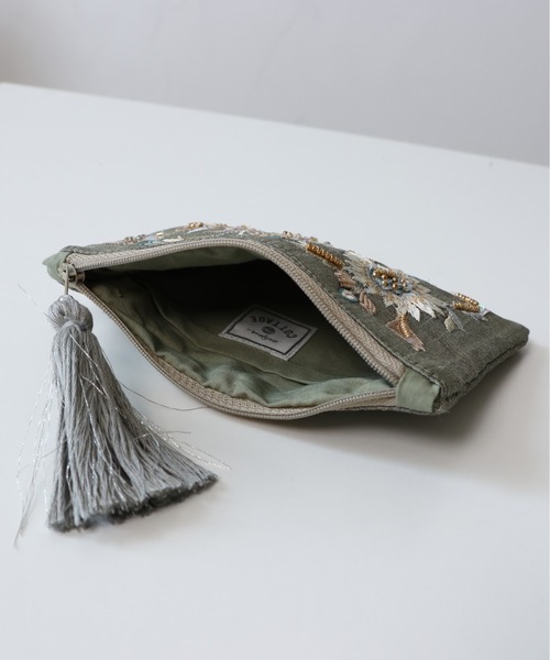 emesuelee ポーチ ビーズ刺繍ポーチ レディース : ZOZOTOWN Yahoo!店