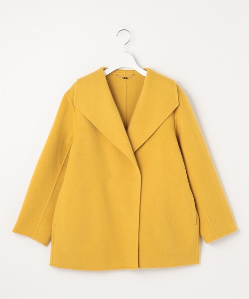 自由区（ジユウク） コート アウター ウールリバーショート コート