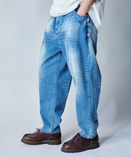 ジーンズ rehacer : Vintage Wash Relaxed Denim / ヴィンテージ ウォッシュド リラックス デニム