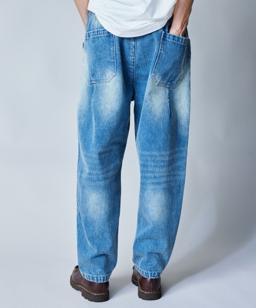 ジーンズ rehacer : Vintage Wash Relaxed Denim / ヴィンテージ ウォッシュド リラックス デニム