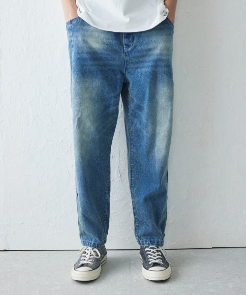 ジーンズ rehacer : Vintage Wash Relaxed Denim / ヴィンテージ ウォッシュド リラックス デニム
