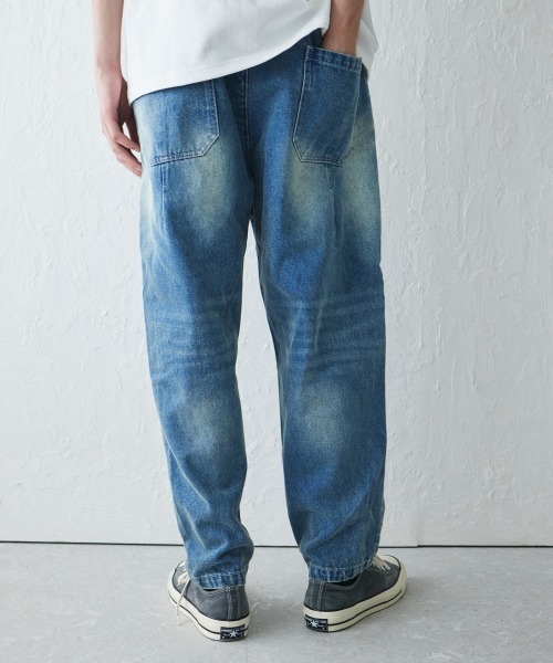ジーンズ rehacer : Vintage Wash Relaxed Denim / ヴィンテージ ウォッシュド リラックス デニム