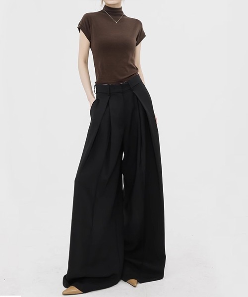 パンツ DOUBLE SLASH PK SLACKS 楽天市場】SLICK （ スリック ） 2タック テーパードパンツ （ T