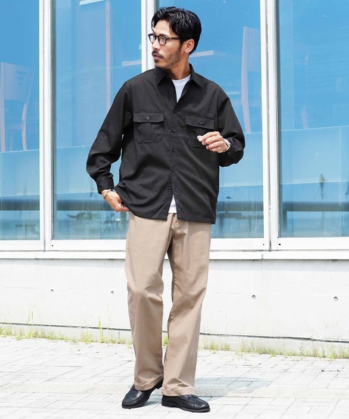 JIGGYS SHOP（ジギーズショップ） シャツ 長袖サファリシャツ メンズ