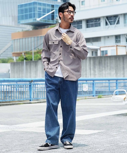 JIGGYS SHOP（ジギーズショップ） シャツ 長袖サファリシャツ メンズ