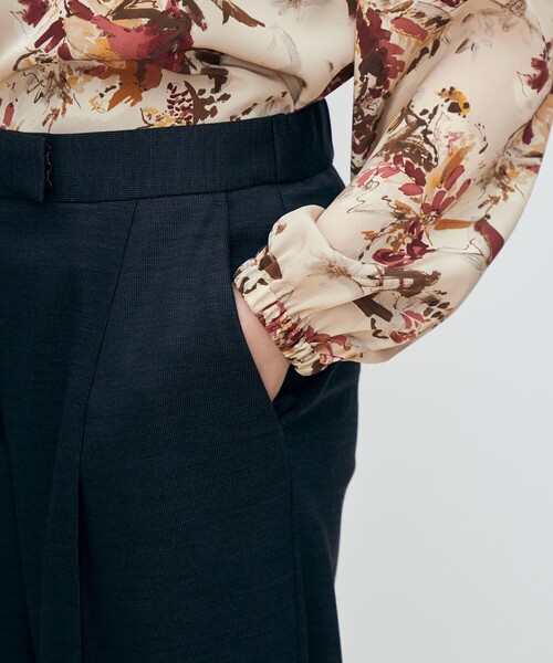 TOMORROWLAND collection スラックス パンツ ポリエステルウールモク