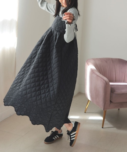 DONOBAN（ドノバン） ワンピース フラワーキルティングワンピース