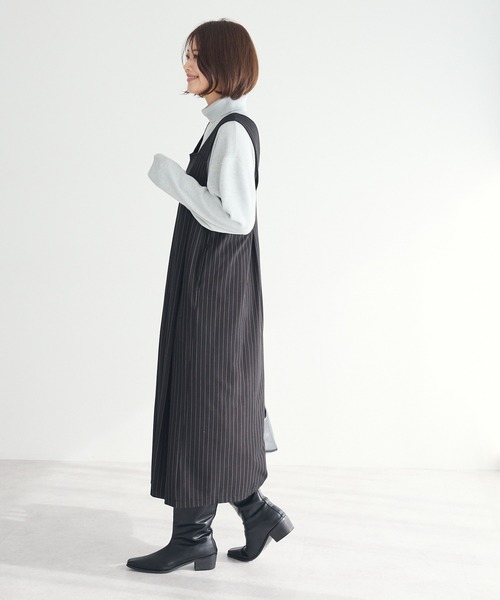 新品bow.a ナイロンワンピース ボウエー ブラウス ジャンパースカート CRAFT STANDARD BOUTIQUE ジャンパースカート キナリノコラボ