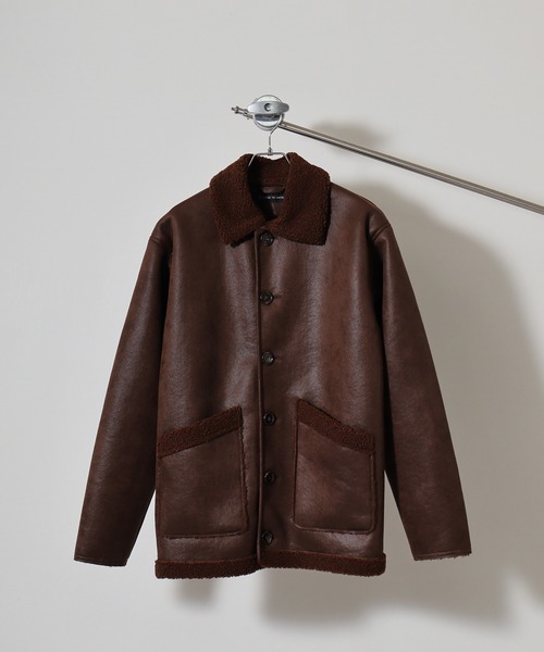 M.l.D.A ミダ ムートンランチコート 新品 サイズ50 完売品 限定 M.l.D.A ミダ ムートンランチコート 完売品 レザージャケット