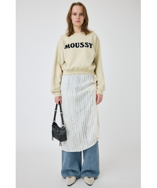 トレーナー スウェット PATCH WORK WASH スウェット レディース MOUSSY トレーナー スウェット PATCH VELOUR プルオーバー