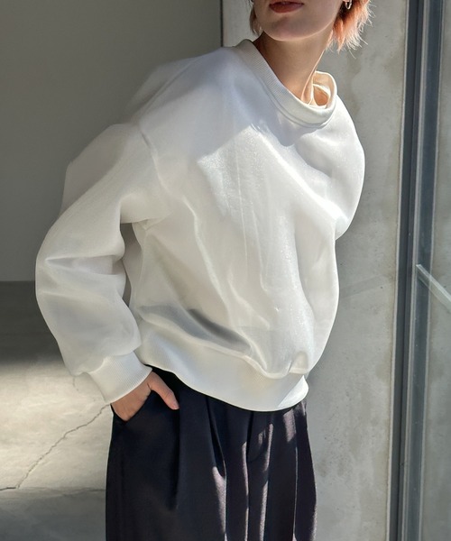 select MOCA（セレクトモカ） tシャツ シアーダンボールトップス