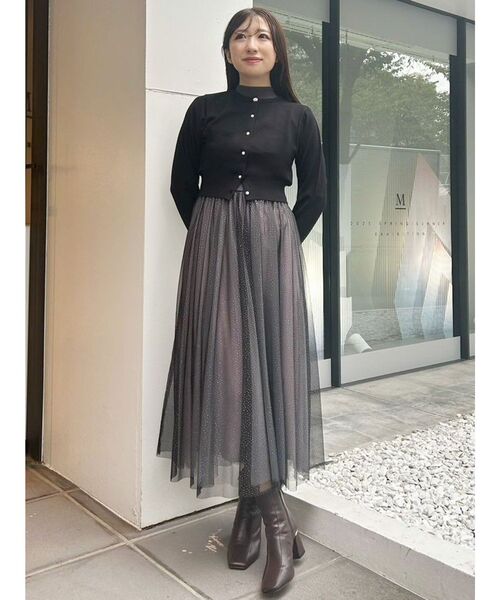 マーキュリーデュオカーディガン MERCURYDUO（マーキュリーデュオ）の「2WAYクロップドカーディガン