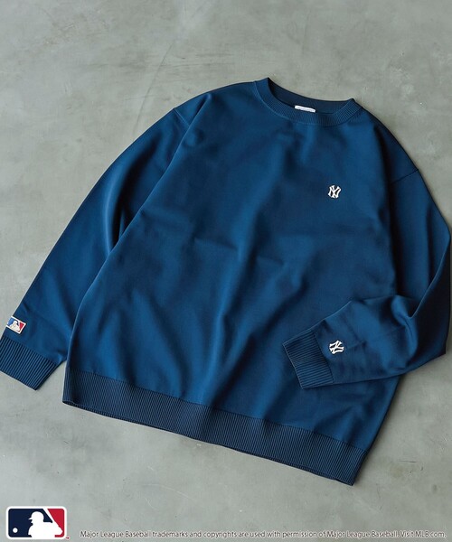 MLB セーター ニット MLB別注 エンブレム付きクルーネックニット
