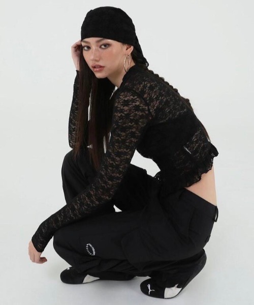 カーディガン 「Uglyshadow」LACE FRILL CARDIGAN レディース UGLY SHADOW カーディガン 「Uglyshadow」LACE FRILL CARDIGAN
