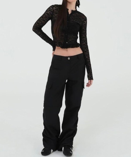 UGLY SHADOW カーディガン 「Uglyshadow」LACE FRILL CARDIGAN