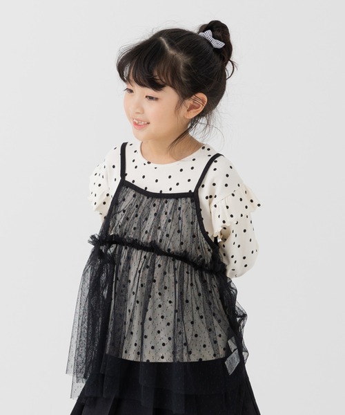 chil2 キャミソール 肌着 チュールビスチェ キッズ 子供服 女の子
