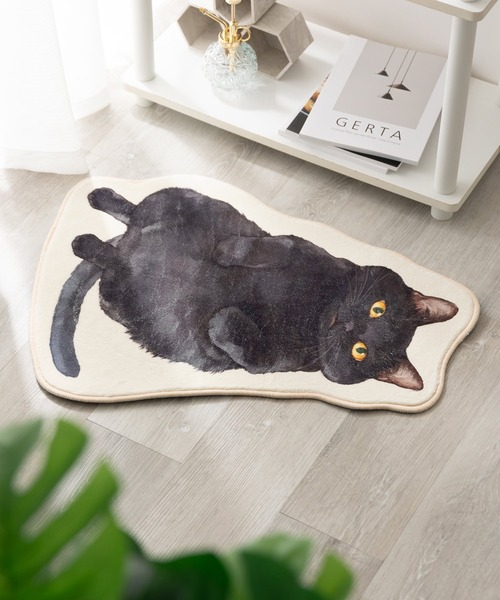 Jubilee（ジュビリー） ラグ ラグマット もこもこ起毛マット ネコ型