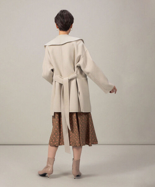 NOLLEY'S Sophi（ノーリーズソフィー） ノーカラーコート 36 ネイビー