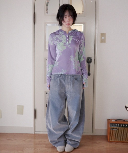 igi パーカー OPAL VELOUR HOODIE TEE / ベロアフーディー レディース