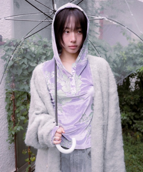 igi パーカー OPAL VELOUR HOODIE TEE / ベロアフーディー レディース