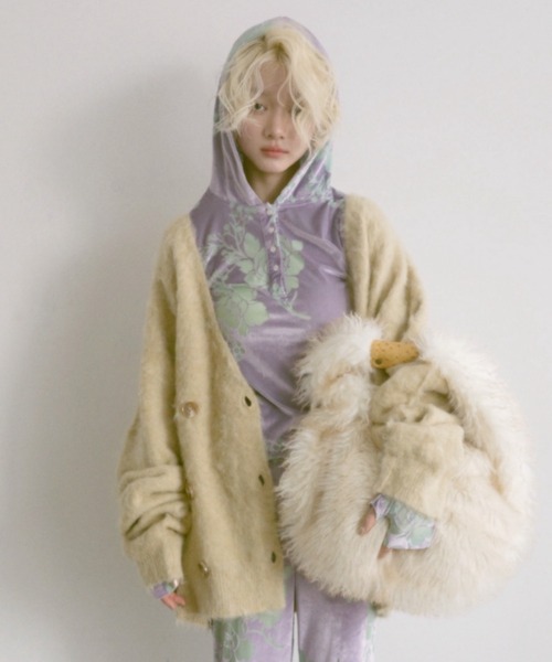 igi パーカー OPAL VELOUR HOODIE TEE / ベロアフーディー レディース