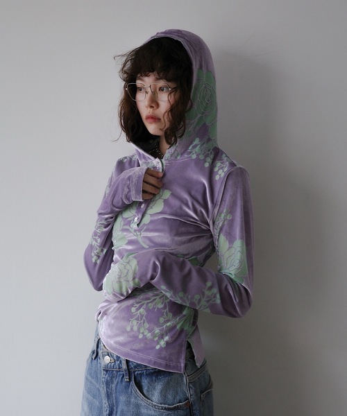 igi パーカー OPAL VELOUR HOODIE TEE / ベロアフーディー