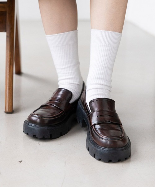 RAGEBLUE（レイジブルー） ローファー 抗菌・防臭/トラックソール厚底