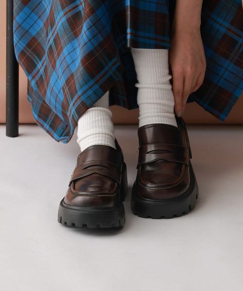 RAGEBLUE（レイジブルー） ローファー 抗菌・防臭/トラックソール厚底