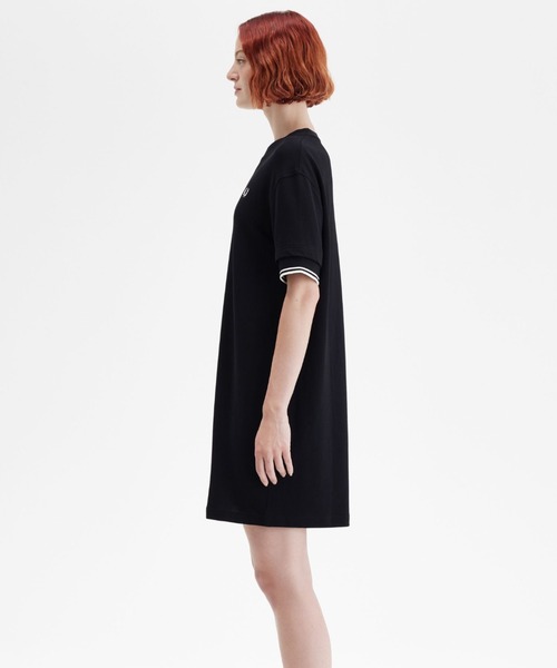 FRED PERRY ワンピース Tipped Pique T-Shirt Dress／ティップ