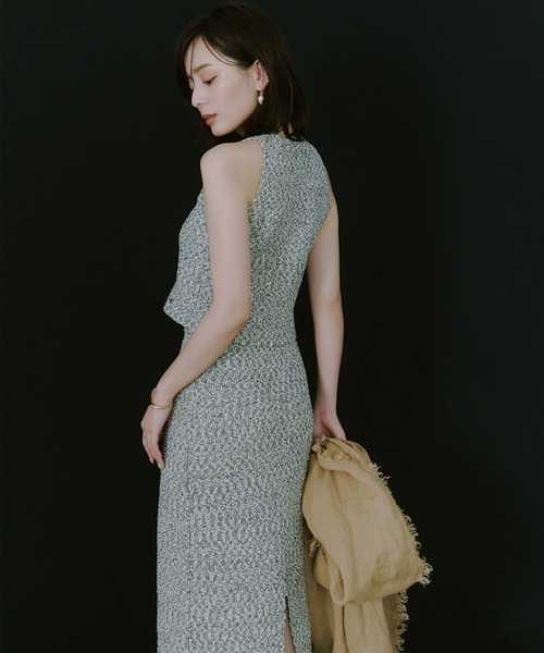 anuans（アニュアンス） ワンピース ネップニットセットアップ