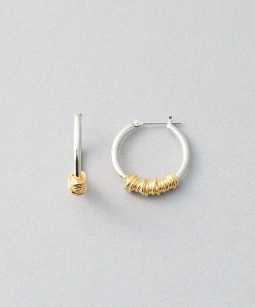 Jouete ピアス フープピアス コイル コンビカラー レディース