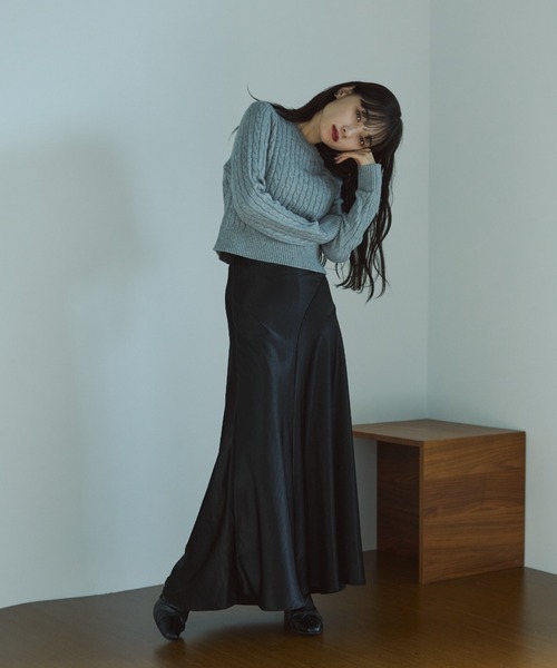 VANNIE U スカート サテンフレアロングスカート : ZOZOTOWN Yahoo!店