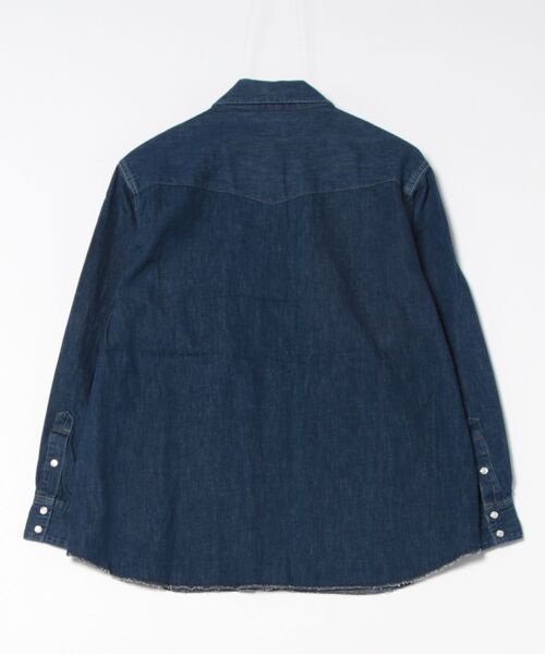 ブラウス シャツ ライトデニム ウォッシュド ウエスタンシャツ ウイメンズ レディース BLUE ブラウス シャツ ライトデニム ウォッシュド ウエスタン