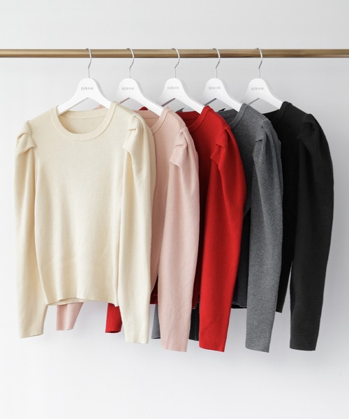 「ELFRANK」 長袖ニット FREE グレー レディース_画像2