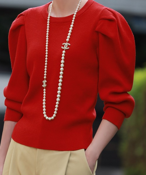 「ELFRANK」 長袖ニット FREE グレー レディース_画像4