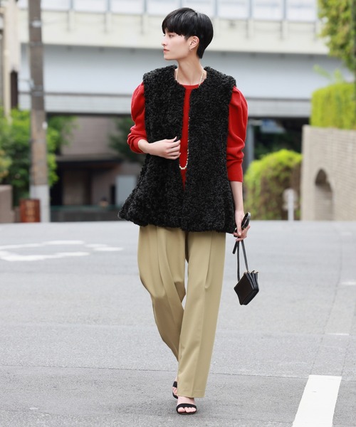 「ELFRANK」 長袖ニット FREE グレー レディース_画像5