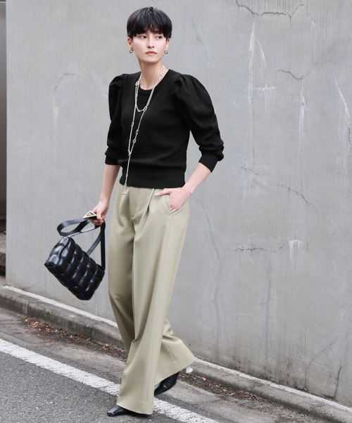 「ELFRANK」 長袖ニット FREE グレー レディース_画像8