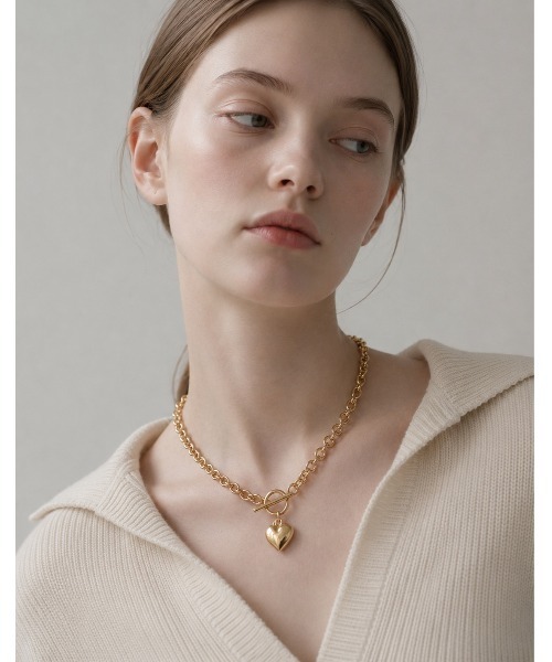 rae ネックレス 「rae」OTバックルハートモチーフチェーンネックレス