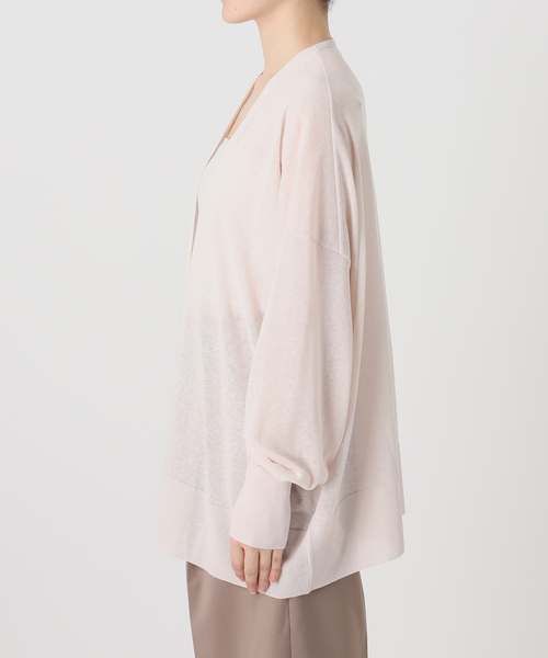 NOBLE（ノーブル） カーディガン 18Gシアーオーバーサイズカーディガン