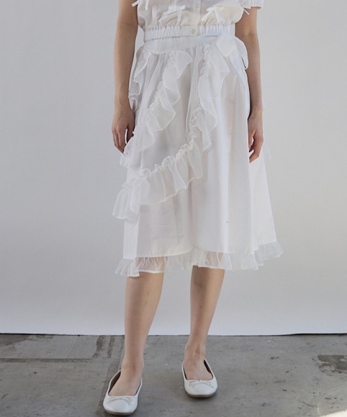 SLY（スライ）の「ASYMMETRY FRILL SK アシンメトリー フリル